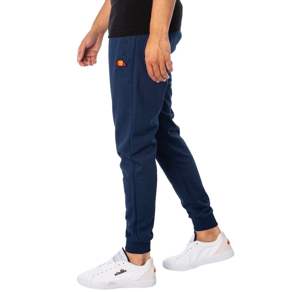 Ellesse Jogger Bertoni Sweatpants Men Medium Blue Zip Pockets Tapered Athletic